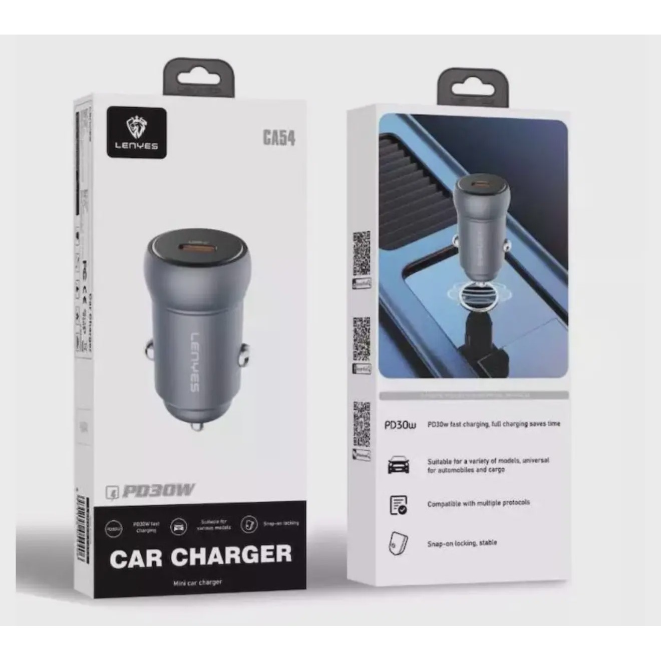 شارژر فندکی فست شارژ تایپ سی 30W لنییس مدل CA54 همراه با گارانتی شرکتی