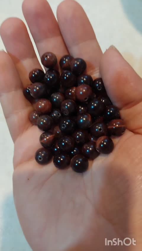 مهره چشم شاهین وارداتی پاکستان سایز 8سنگ سوراخ دار اصل با تلالویی بی نظیر 
