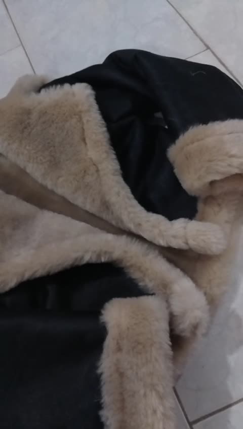 پالتو زنانه خز چرم بوفالو دو رو