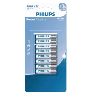باتری نیم قلمی آلکالاین فیلیپس Philips Alkaline AAA LR03 MICRO روکارتی