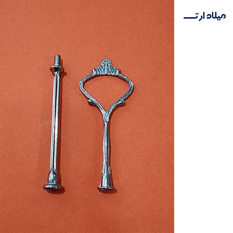 هولدر دو طبقه نقره ای مدل تاجی