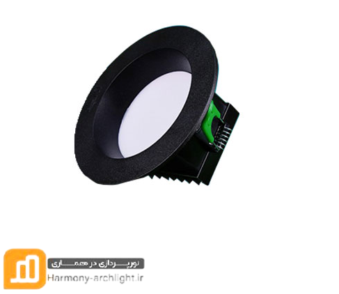چراغ پنلی پارس شعاع مدل دیپاریس 9 وات دایره ای بدنه مشکی
