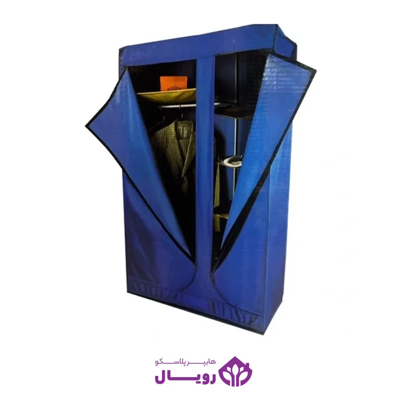 کمد فلزی آسایش مدل شقایق دو قلو سرمه ای
