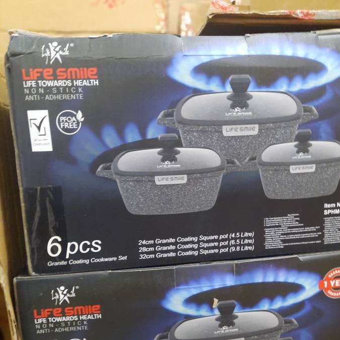 سرویس قابلمه 6تکه مربع لایف اسمایل مدل SPHMS-6-3