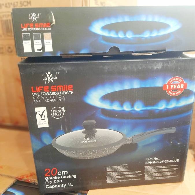  تابه تک دسته لایف اسمایل مدل SPHM-S-2F-BLUE سایز 24