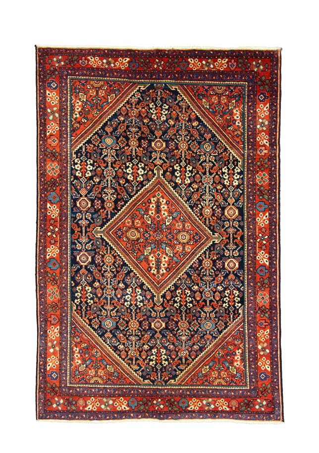 قالیچه دستباف آنتیک مشک آباد 215x142 سانتیمتر