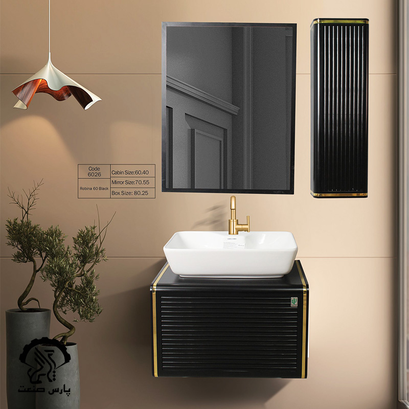 روشویی کابینتی کاکتوس مدل روبینا 60 سانتی متر کد 6026