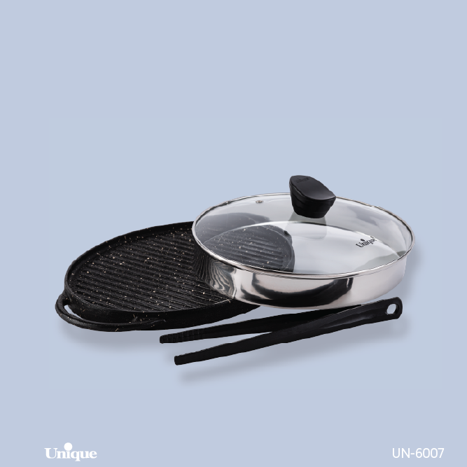 تابه گریل یونیک مدل گرد سایز 28 کد UN-6007