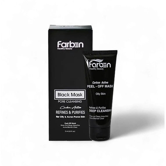 ماسک پوست زغالی فاربن Farben Black Mask حجم 75 میلیلیتر