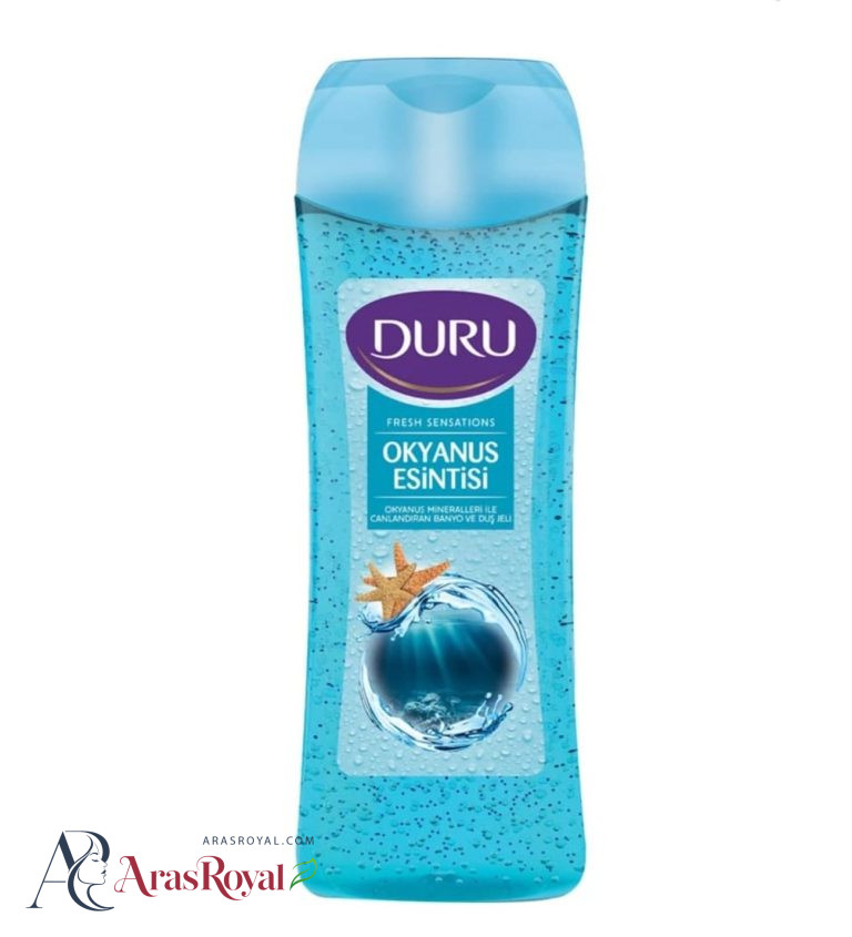 شامپو بدن دورو رایحه نیلوفر آبی اسکراب دار DURU حجم 450 میل