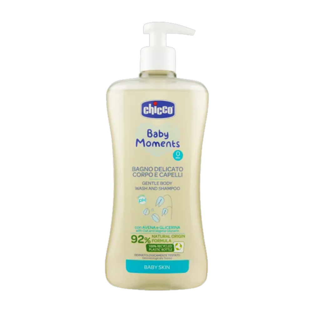 شامپو بچه چیکو CHICCO مناسب سر و بدن سری Moment Gentle حجم 500 میل مدل 1