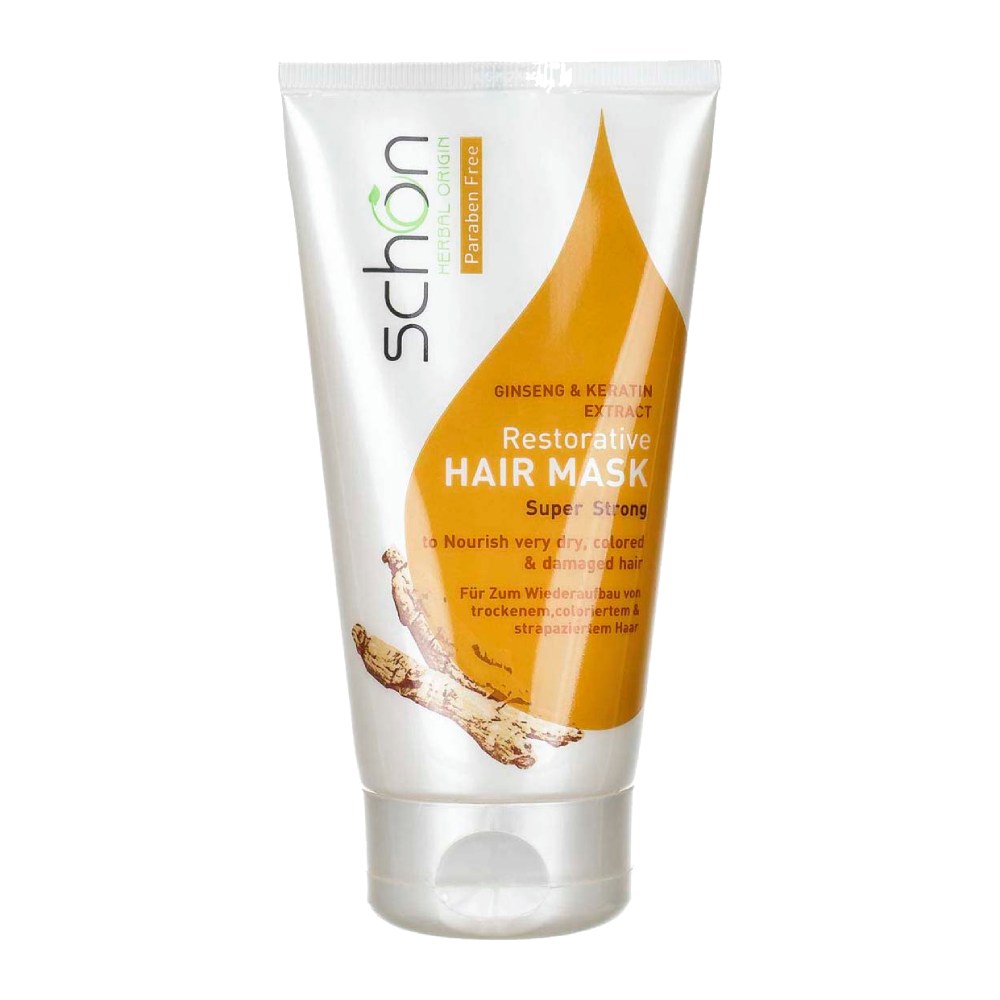 ماسک مو ترمیم کننده شون Schon مدل Ginseng And Keratin حاوی کراتین و جنسینگ حجم 150 میل مدل 1