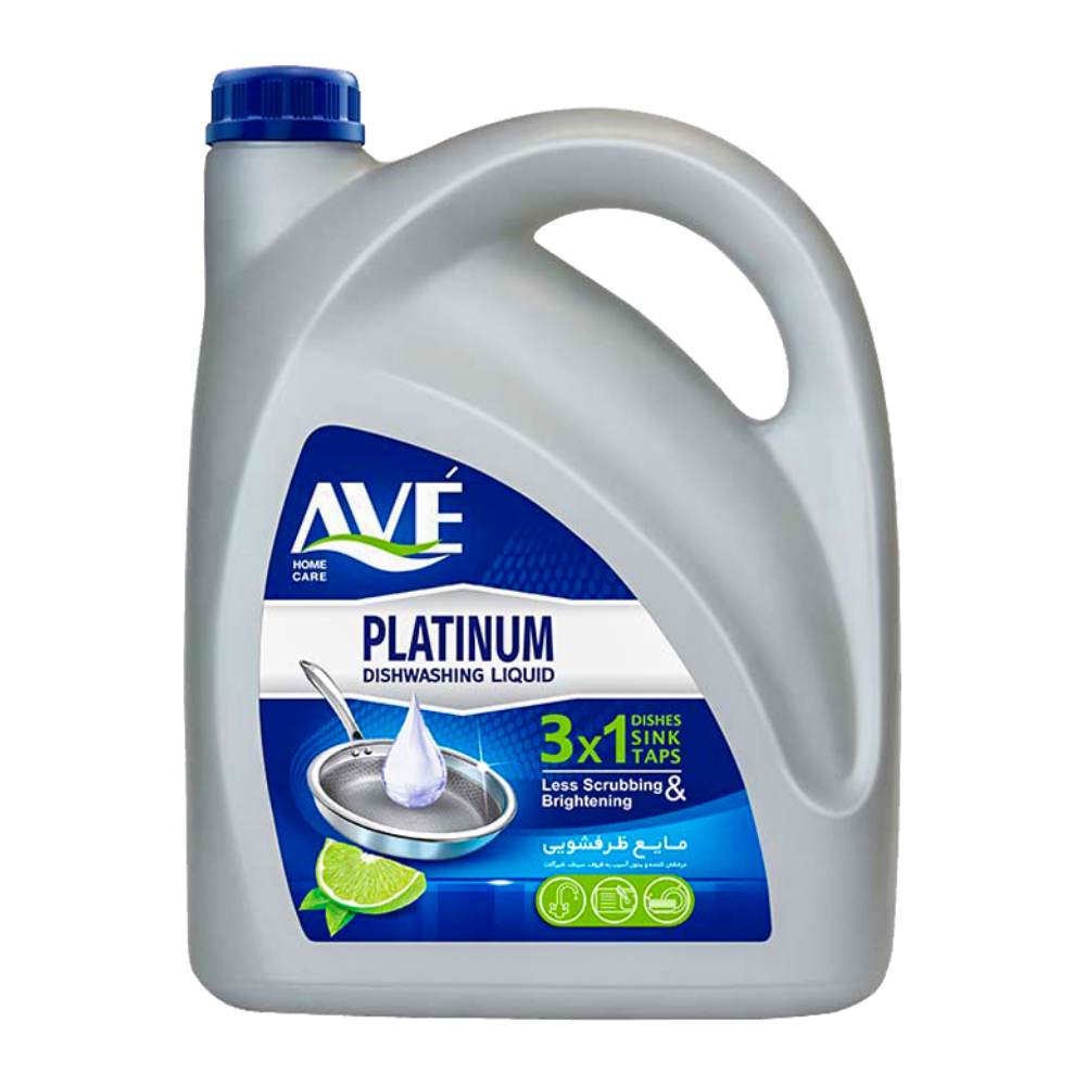 مایع ظرفشویی اوه Ave مدل Platinum رایحه لیمو وزن 3750 گرم مدل 1