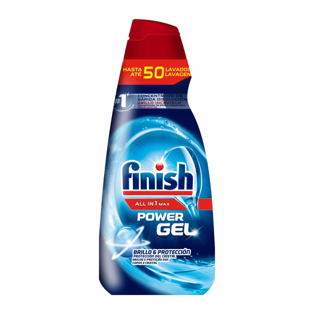 ژل ماشین ظرفشویی فینیش Finish مدل Power Gel چربی زدا حجم 1000 میل مدل 1