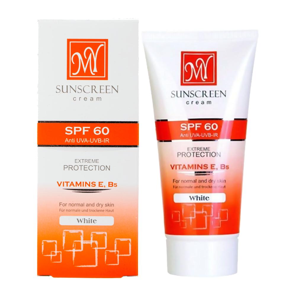 کرم ضد آفتاب بی رنگ مای My مدل White حاوی SPF60 حجم 50 میل مدل 1