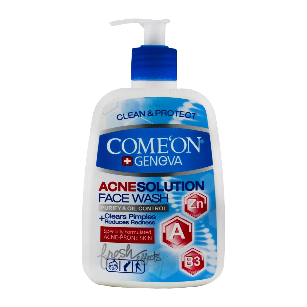 ژل شستشو صورت کامان ComeOn مدل Acne Solution مناسب پوست جوش دار حجم 500 میل مدل 1