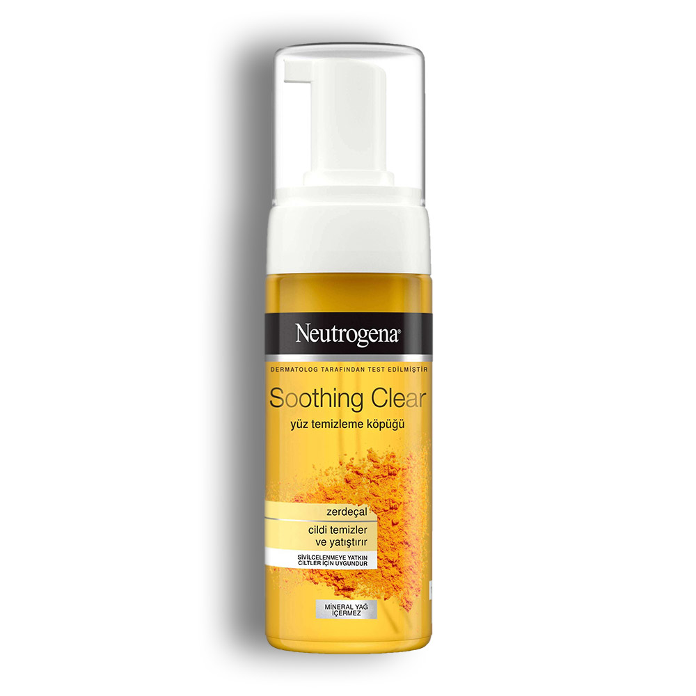 نیتروژنافوم صورن Neutrogena سری Soothing Clear حاوی عصاره زردچوبه حجم 150 میل