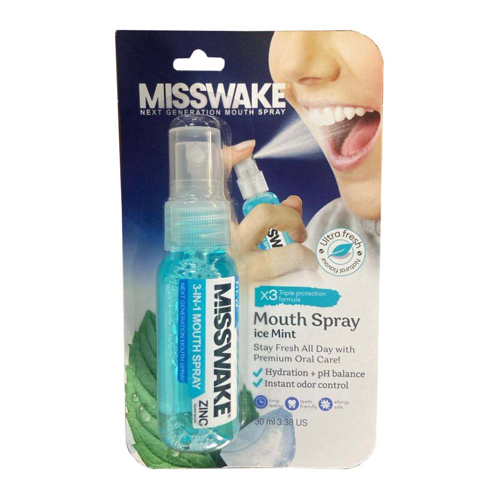 اسپری خوشبو کننده دهان میسویک Misswake مدل Ice Mint طعم نعنای خنک حجم 30 میل مدل 1