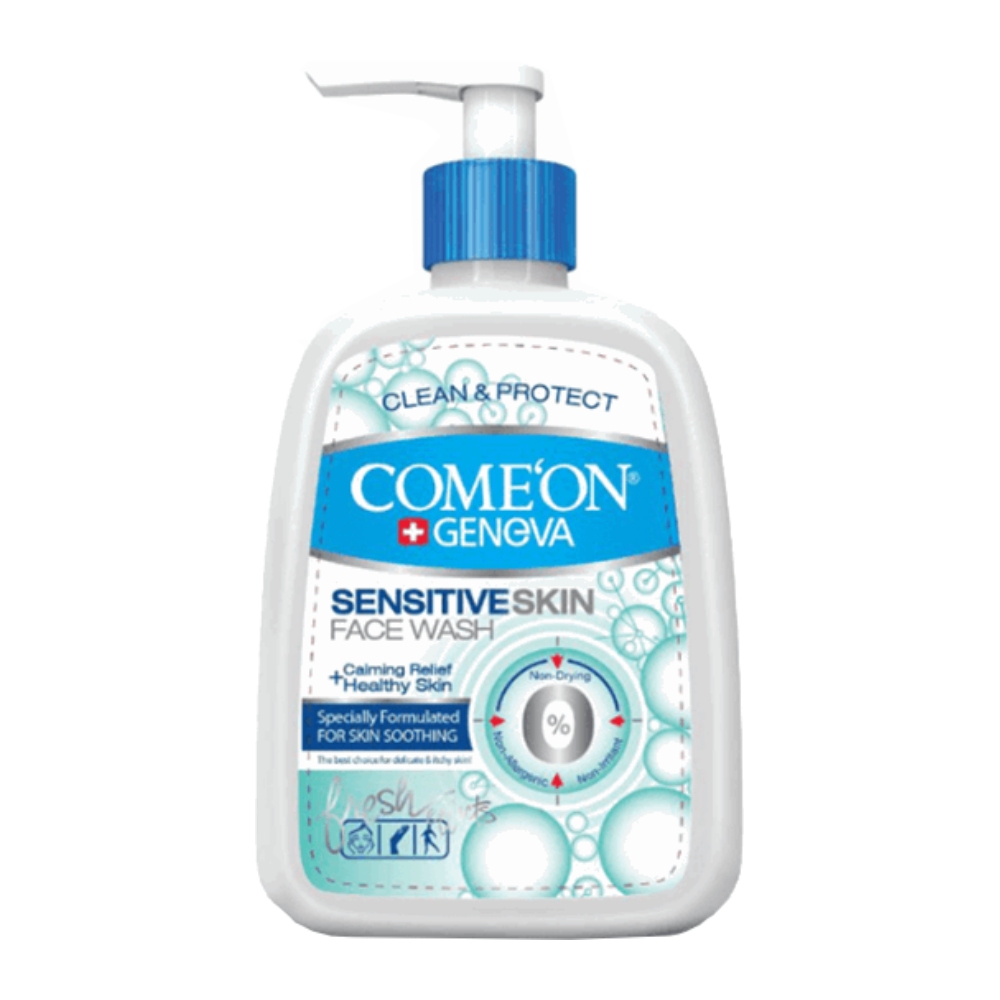 ژل شستشو صورت کامان ComeOn مدل Sensitive Skin مناسب پوست حساس حجم 500 میل مدل 1
