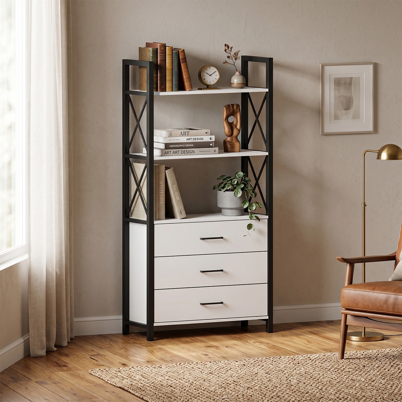 کتابخانه 3 طبقه اعیان مدل FH1060(پس کرایه)