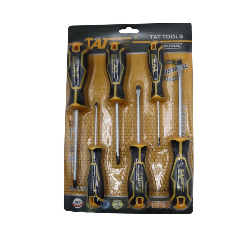 پیچ گوشتی دوسو و چهار سو تات مدل YP-ART2370 بسته 6 عددی