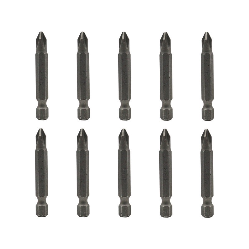 سری پیچ گوشتی چهارسو روبی تام مدل بیت خور کد YP-PH2 50MM بسته 10 عددی
