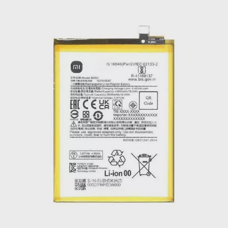 باتری اصلی شیائومی مدل Xiaomi Redmi10 5g کد BN5H
