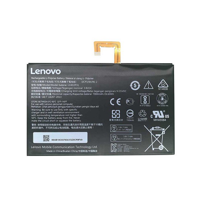 باتری اصلی تبلت لنوو تب Lenovo Tab 2 A10-70  - L14D2P31