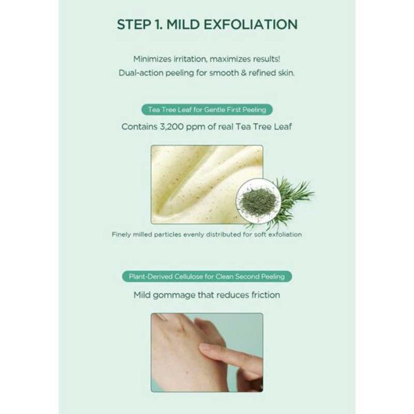 ژل پیلینگ ضد جوش تی تریکا سنتلا اسکین 1004 Centella SKIN مدل Tea-Trica Mild Peeling Gel حجم 125ml