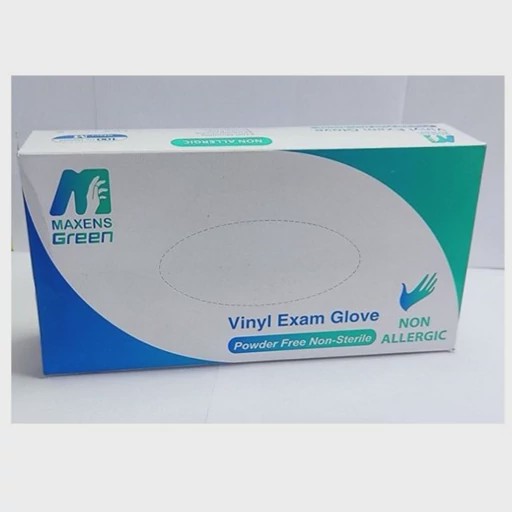 دستکش وینیل معاینه مکسنز گرین Maxens Green سایز مدیوم