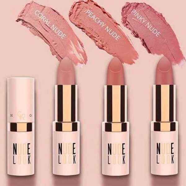 رژ لب کرمی نود گلدن رز Golden Rose مدل Nude Look رنگ 01-02-03
