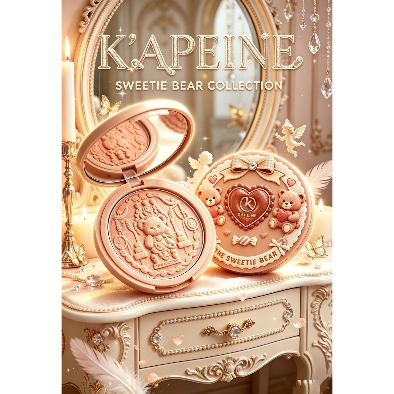 رژگونه پودری خرسی Sweet Bear کاپین KAPEINE 4 رنگ