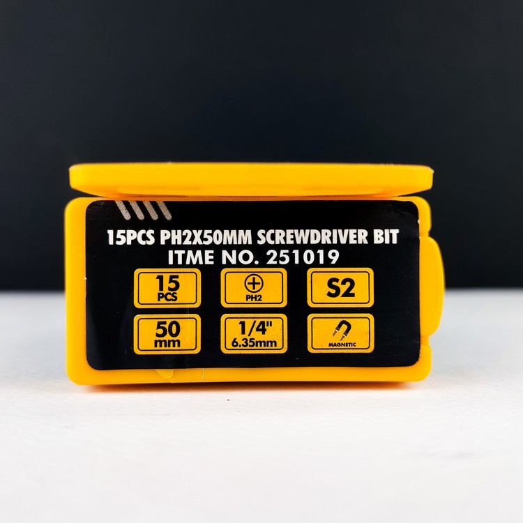 مجموعه 15 عددی بیت پیچ گوشتی یک سر تخت مغناطیسی - برند اصلی Hoteche هوتچ (251019)