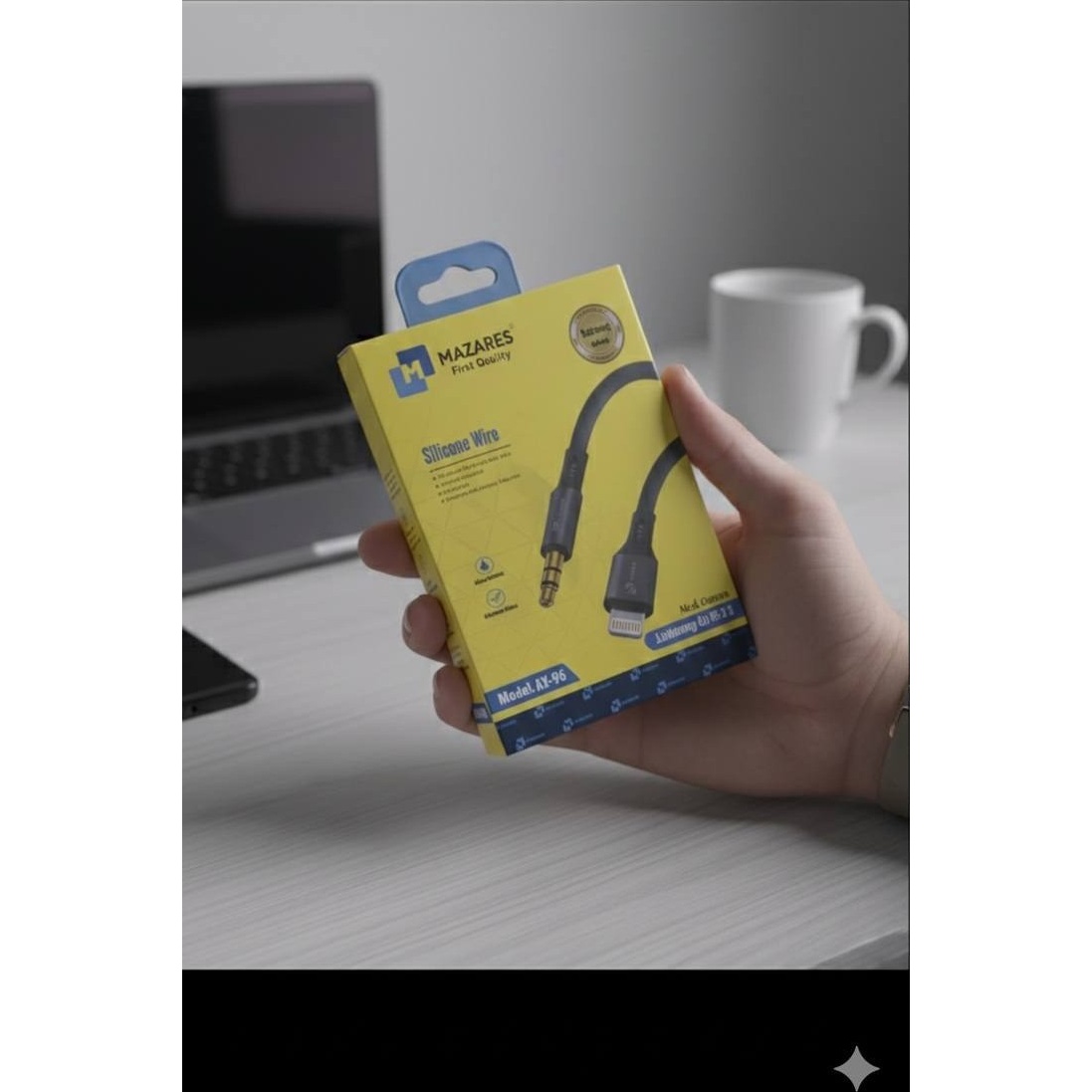 کابل تبدیل Lightning به جک 3.5 میلی متری MAZARES مدل AX-96