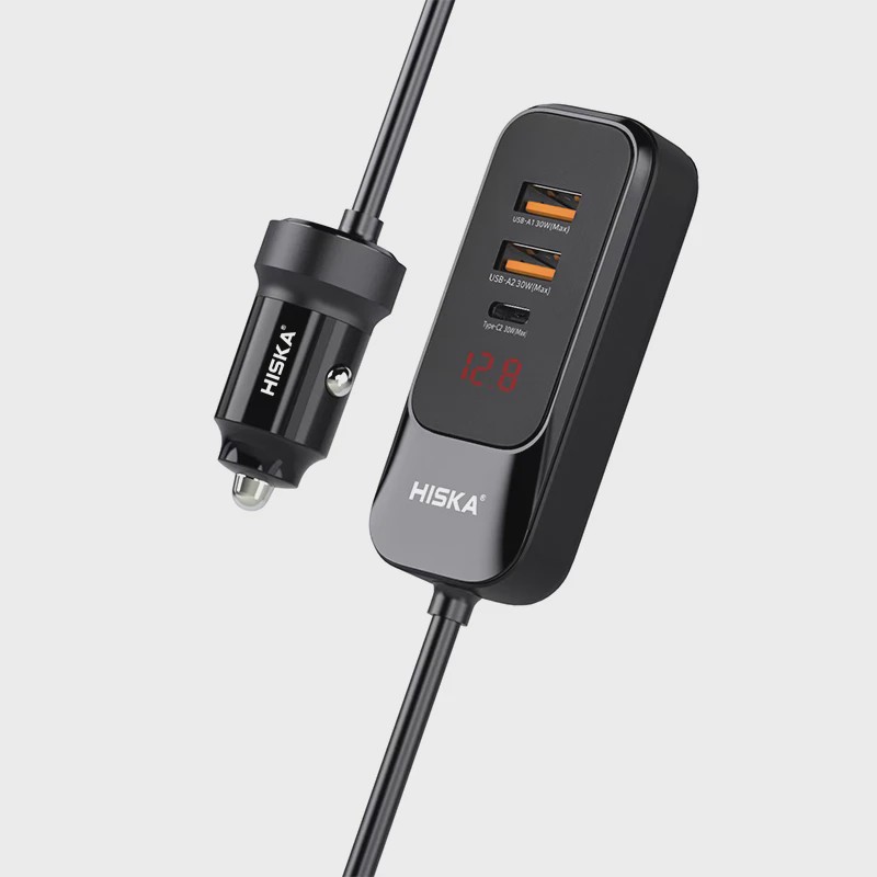 شارژر فندکی 120 وات 4 پورت هیسکا HISKA HCC-327