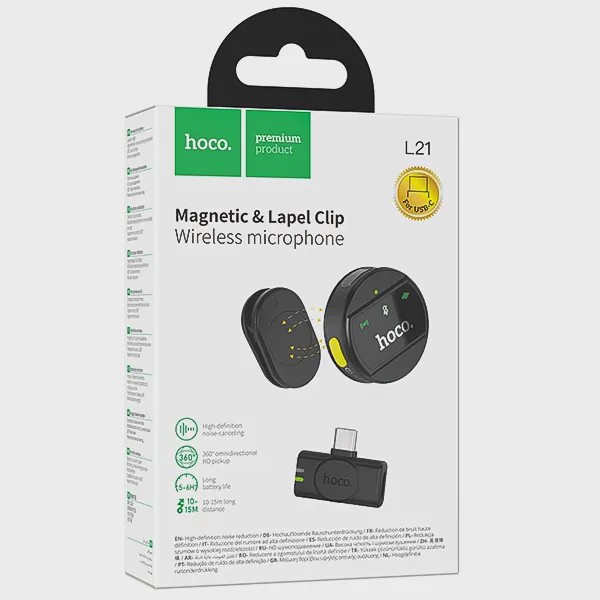 میکروفون بی سیم تایپ سی هوکو مدل L21