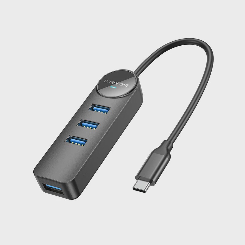 هاب 4 پورت USB-C بروفون مدل DH5 4IN1 طول 0.2 مترجدید
