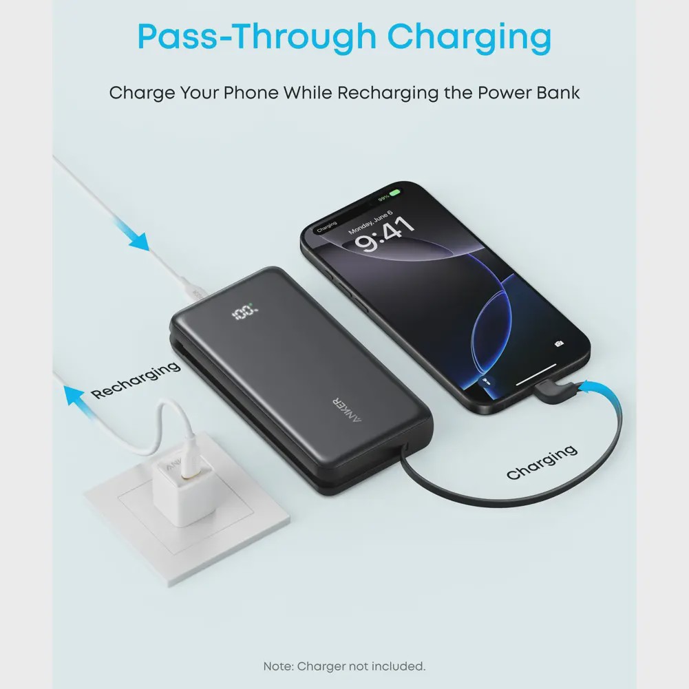 پاوربانک انکر Anker Zolo Power Bank 20000mAh 22.5W Slim Travel مدل A110E