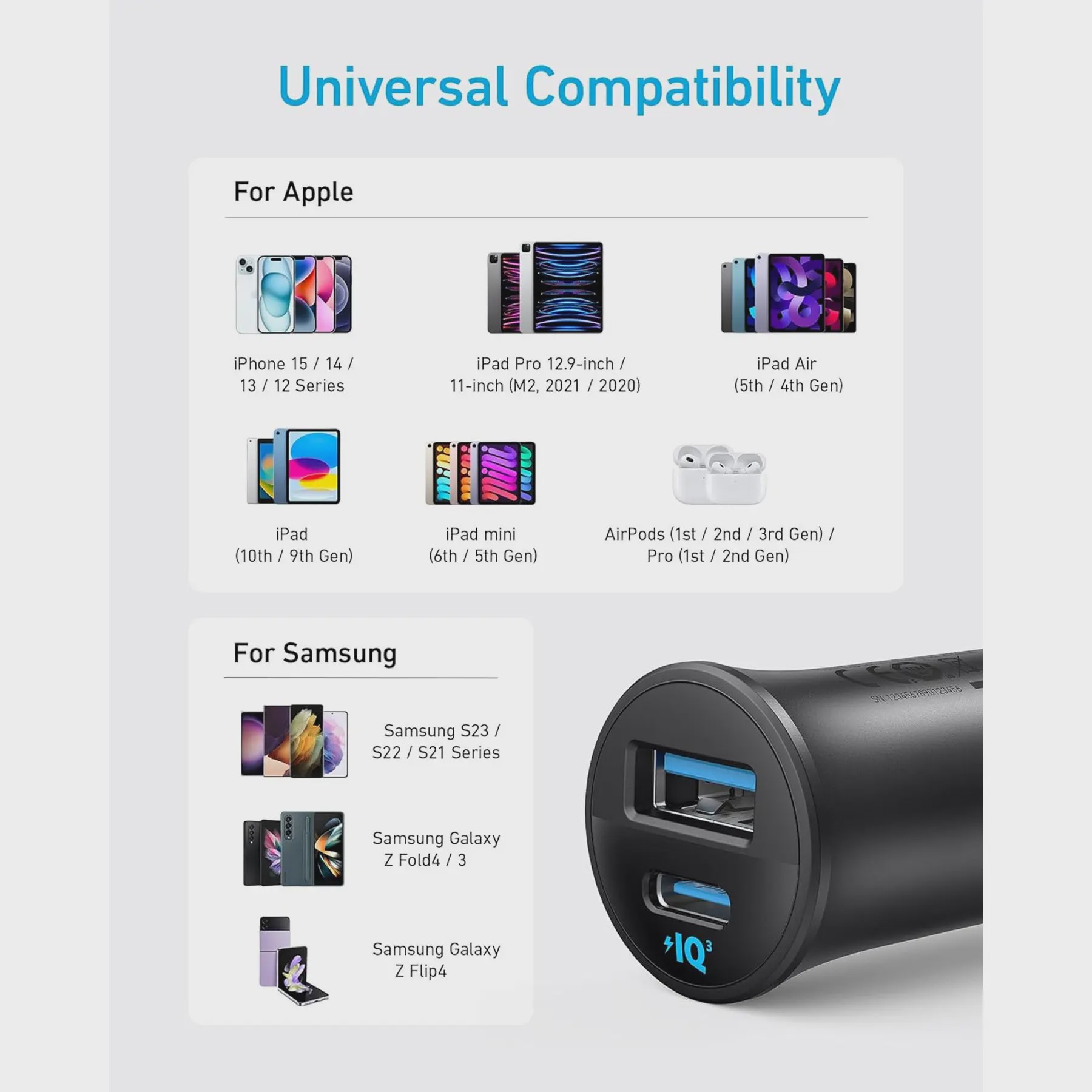 شارژر فندکی انکر Anker Car Charger 30W 2 Port مدل A2741