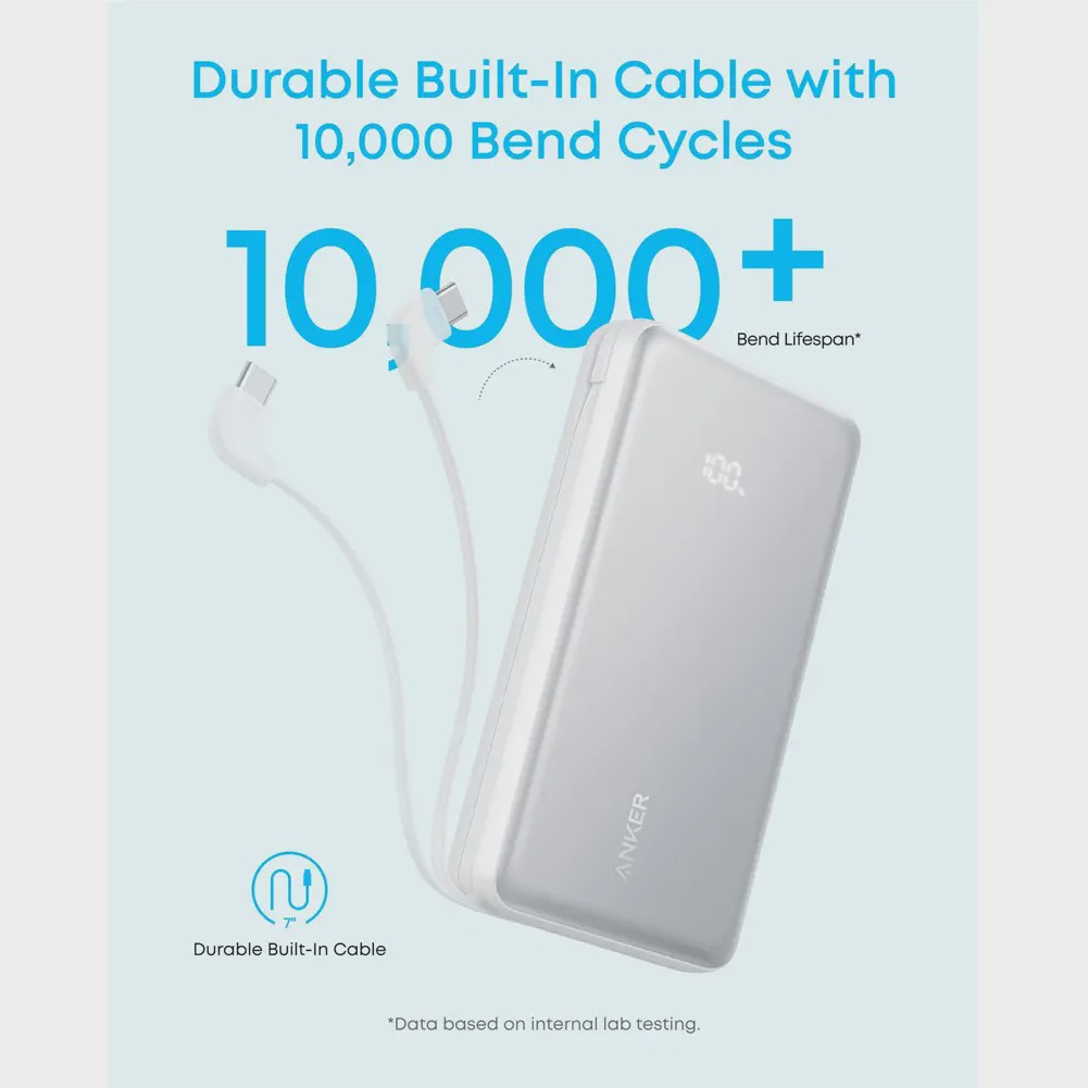 پاوربانک انکر Anker Zolo Power Bank 20000mAh 22.5W Slim Travel مدل A110E