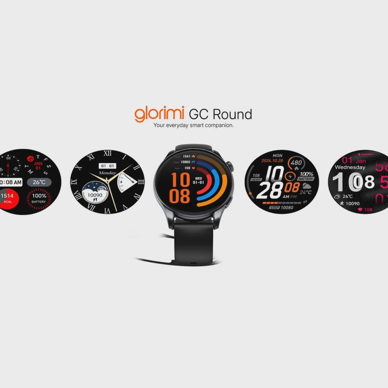 ساعت هوشمند گلوریمی مدل GC Round با بند سیلیکونی سایز 46 میلی متر