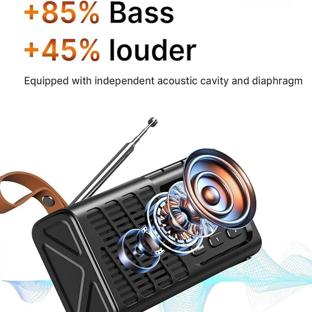 رادیو دیجیتال بلوتوثی DAB/FM شارژی pinci