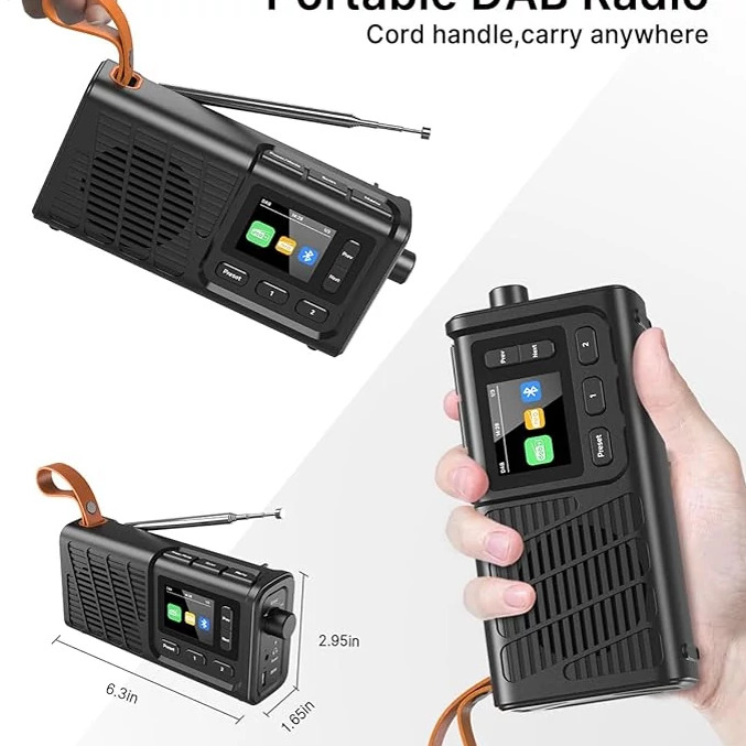 رادیو دیجیتال بلوتوثی DAB/FM شارژی pinci