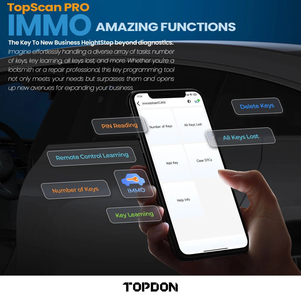 دستگاه دیاگ بلوتوثی لانچ مدل TOPDON Topscan PRO