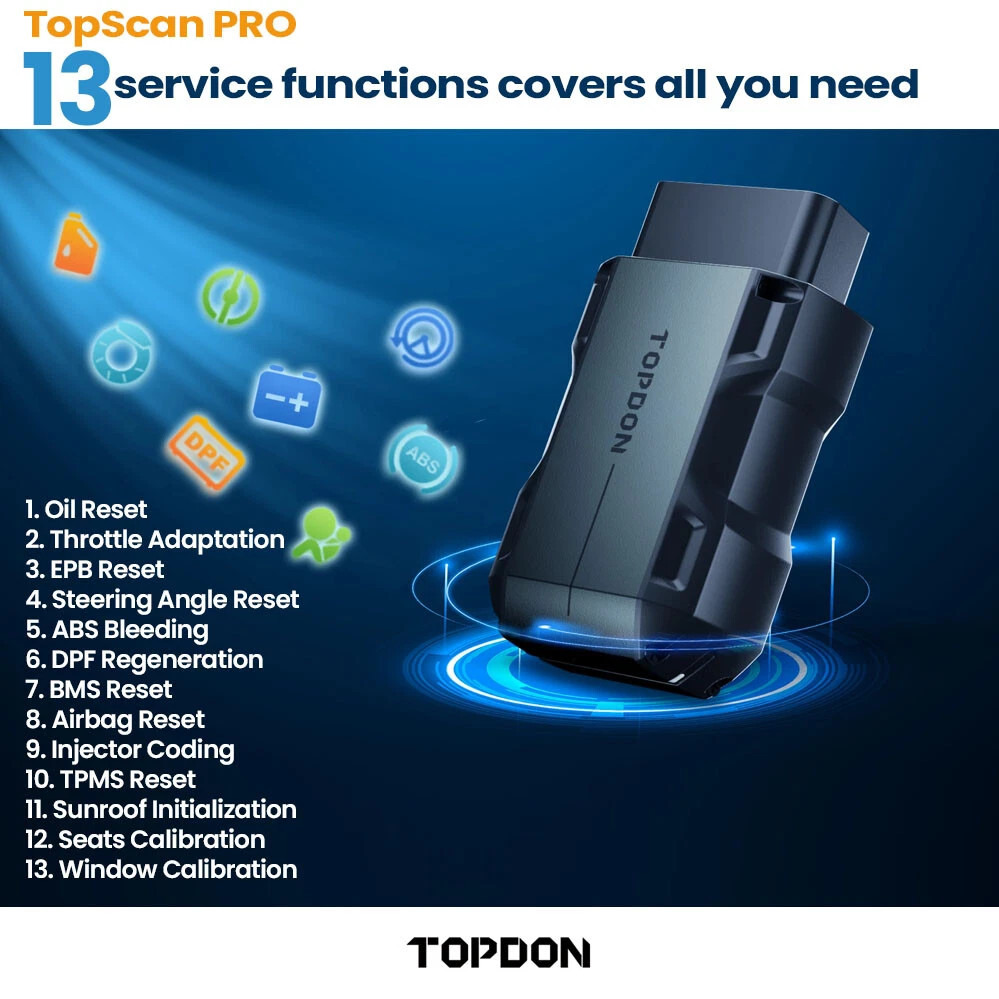 دستگاه دیاگ بلوتوثی لانچ مدل TOPDON Topscan PRO