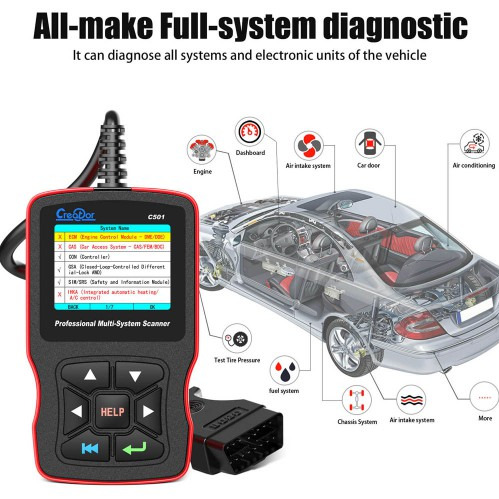 دیاگ و اسکنر خودرو OBDII و EOBD کد Creator C501