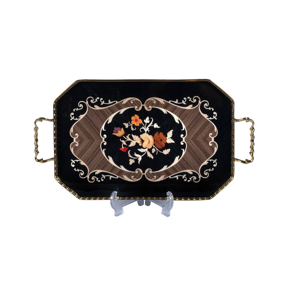سینی چوبی معرق مستطیل کد RP47