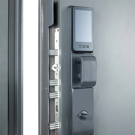 دستگیره هوشمند تویا tuya مدل DH-810 با تشخیص چهره و اثر انگشت ( پک کامل همراه با مغزی و توپی )