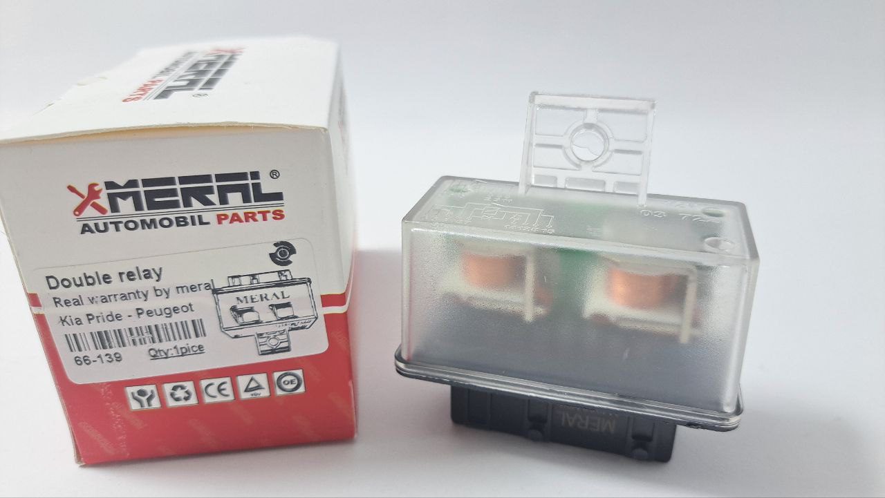 رله دوبل پراید انژکتور شیشه ای مرال MERAL