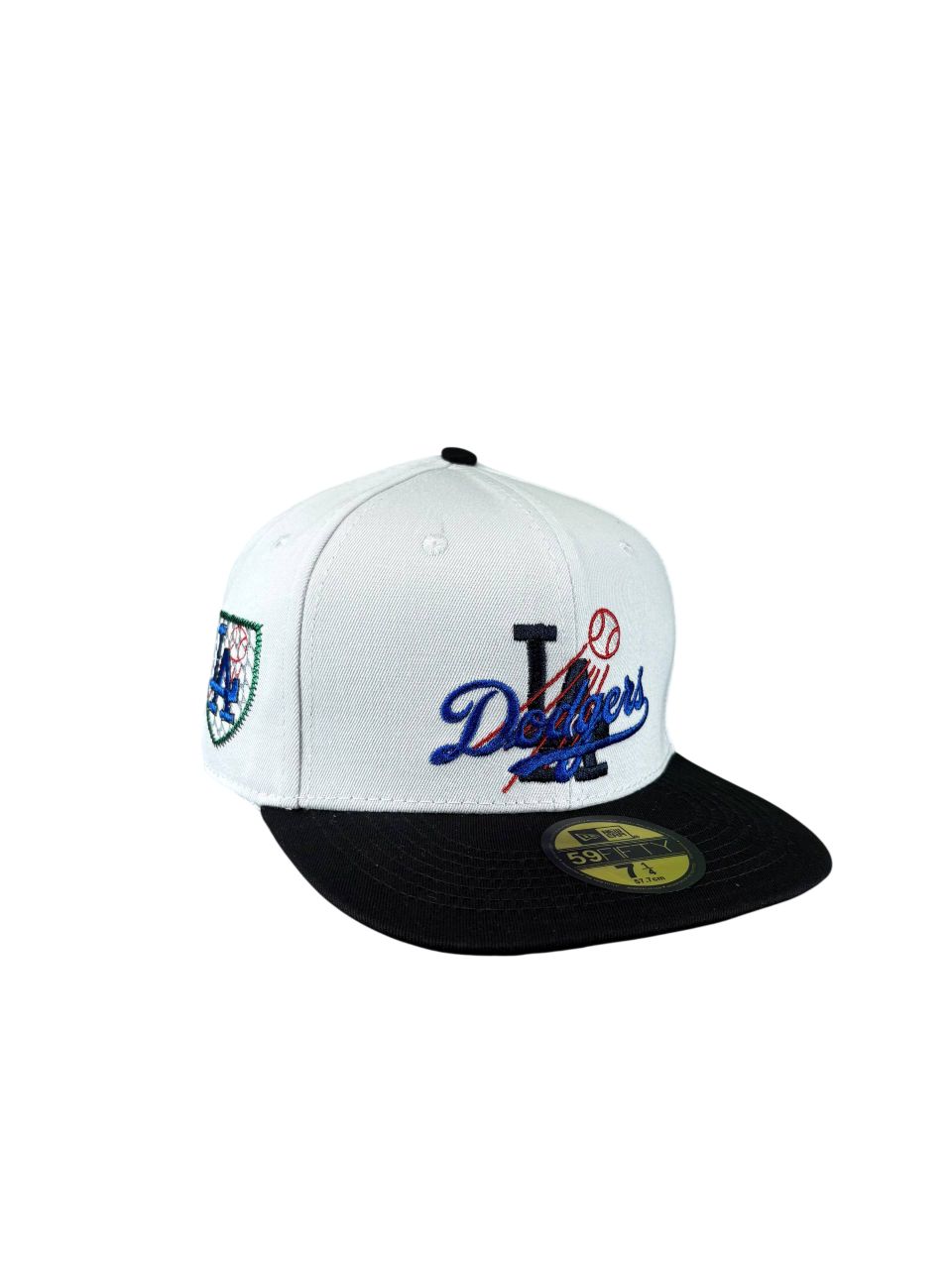 کلاه کپ فیت بک LA DODGERS سفید مشکی کد336